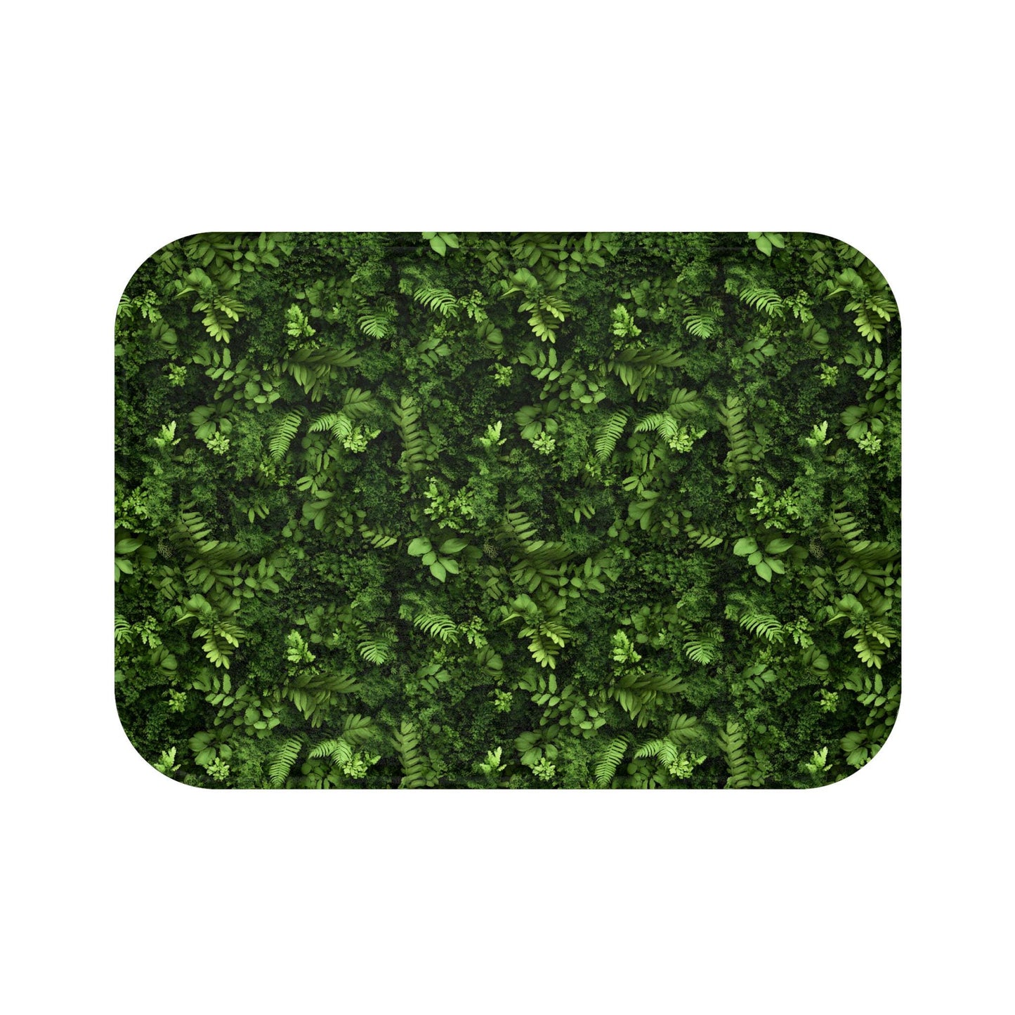 Moss Bath Mat – Green Botanical Bathroom Rug with Nature Design