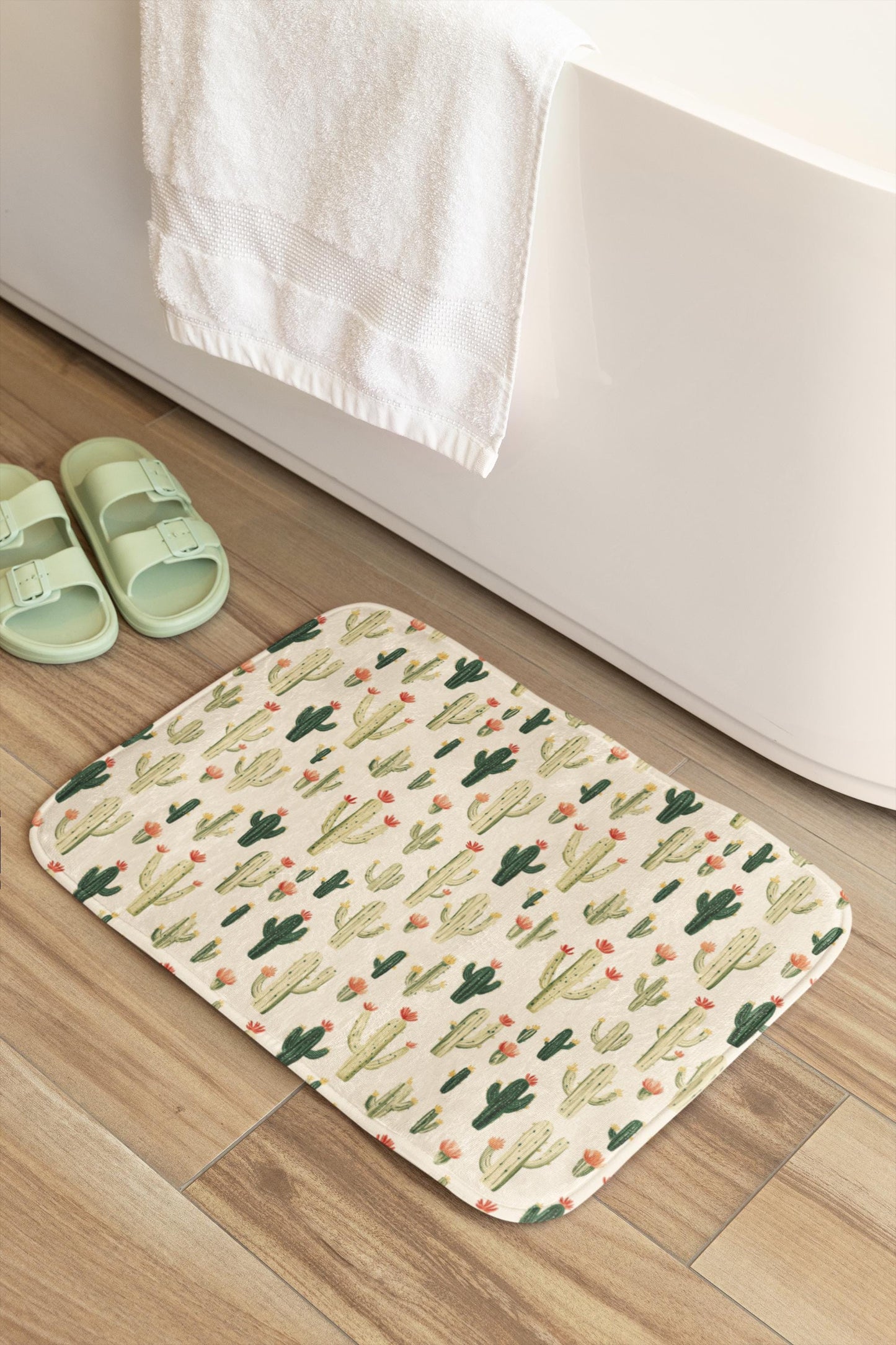 Cactus Bath Mat – Desert Botanical Bathroom Rug