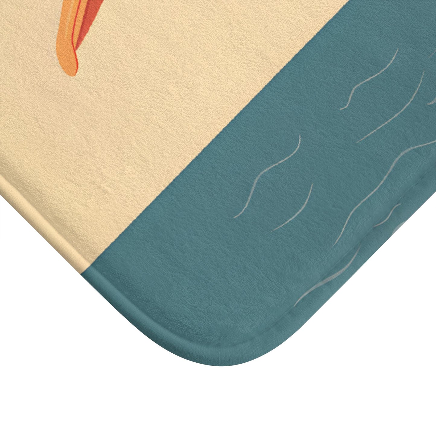 Pelican Bath Mat – Coastal Bird Bathroom Rug with Ocean Theme