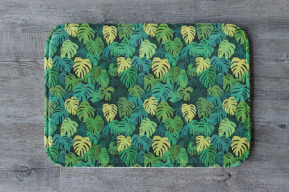 Monstera Bath Mat - Tropical Leaf Bathroom Rug Plant Lover Decor