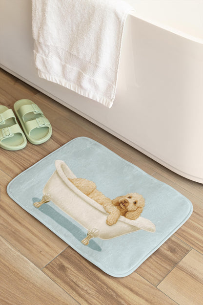 Goldendoodle Bath Mat – Cute Dog Bathroom Rug