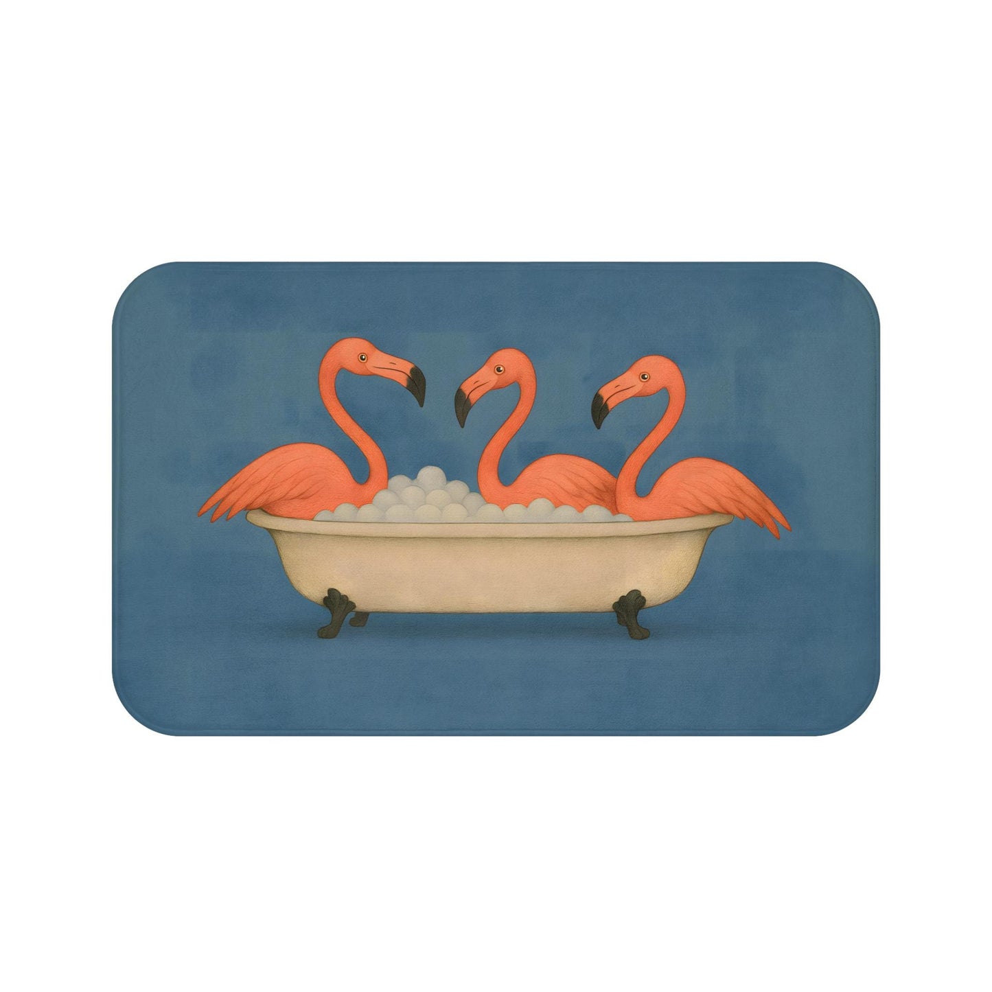Flamingo Bath Mat – Funny Pink Bird Tropical Bathroom Rug