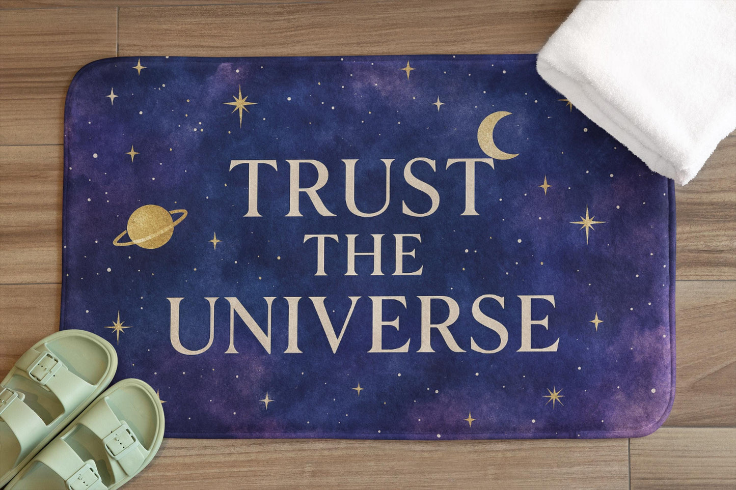 Trust the Universe Bath Mat – Spiritual Bathroom Rug