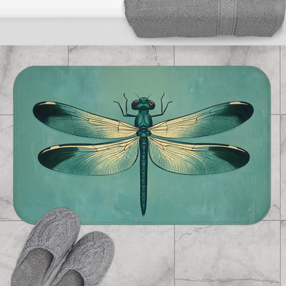 Dragonfly Bath Mat – Artistic Insect Bathroom Rug