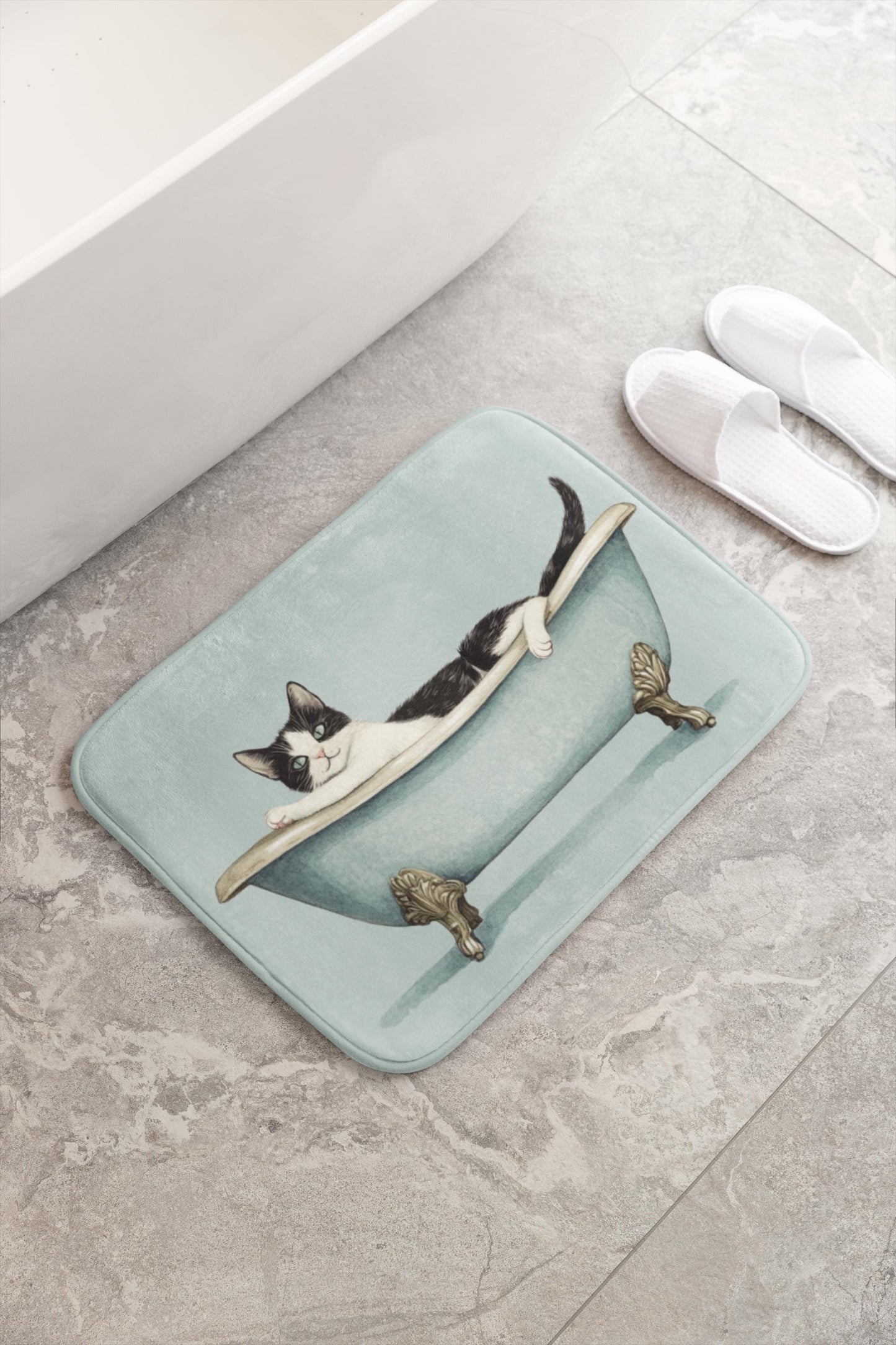 Cat Bath Mat – Cute Pet Bathroom Rug