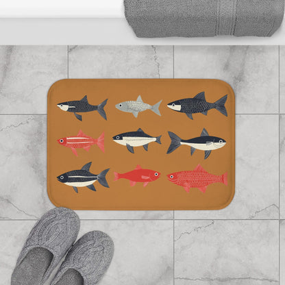 Colorful Fish Bath Mat – Nautical Ocean Decor