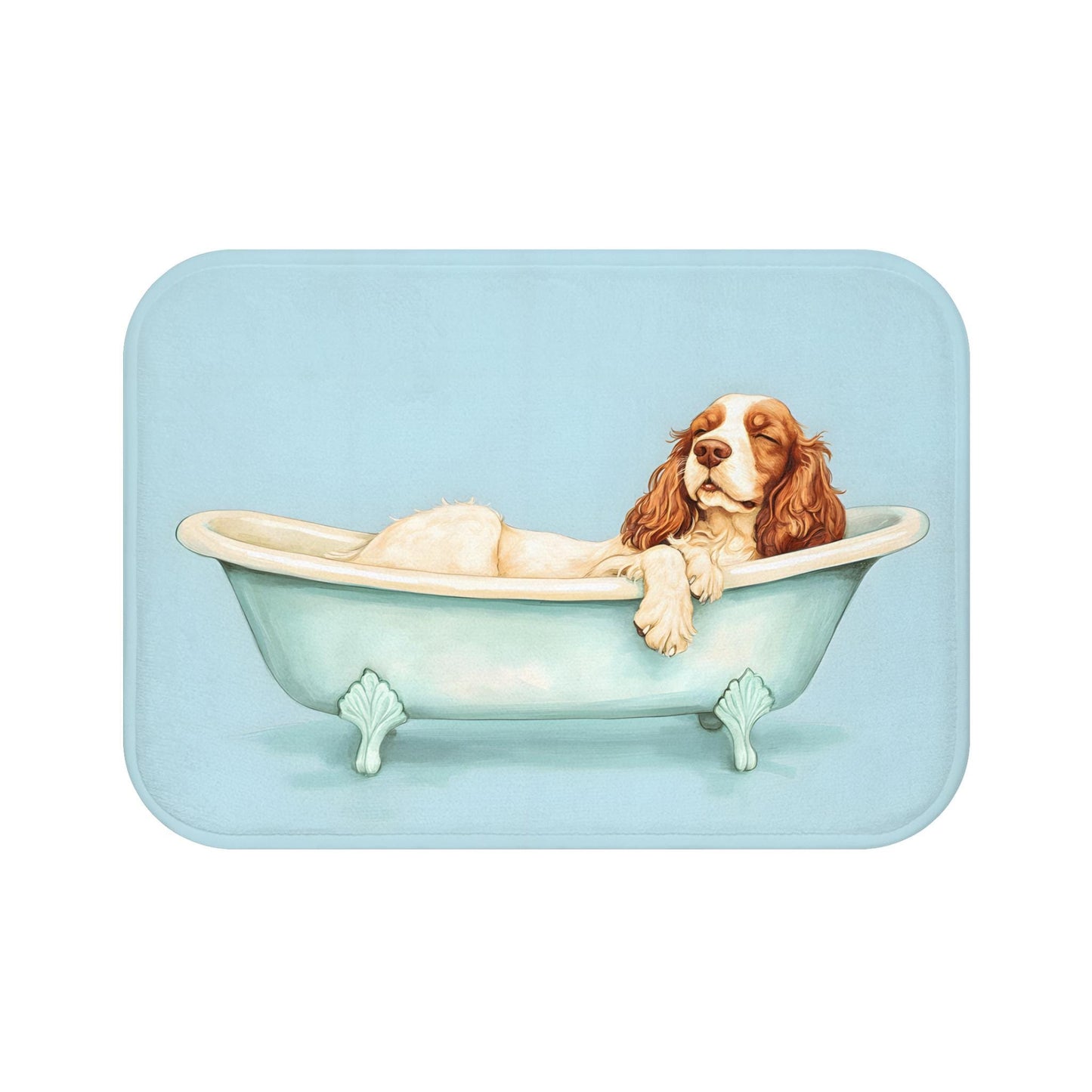 Cavalier King Charles Spaniel Bath Mat – Cute Dog Bathroom Rug