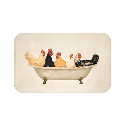 Chicken Bath Mat – Funny Farmhouse Bathroom Rug