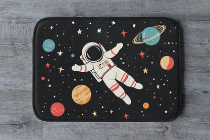 Astronaut Bath Mat – Outer Space Kids Bathroom Rug