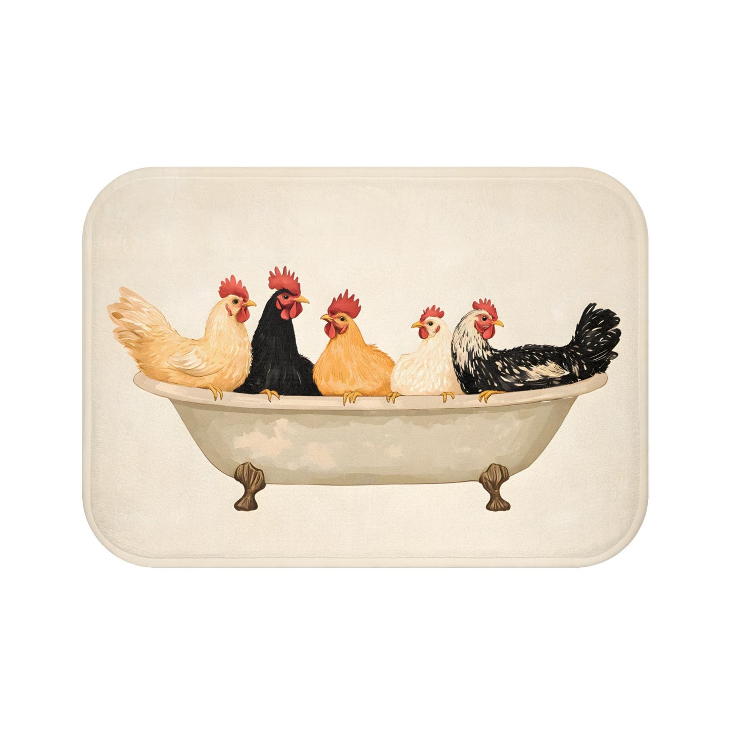 Chicken Bath Mat – Funny Farmhouse Bathroom Rug