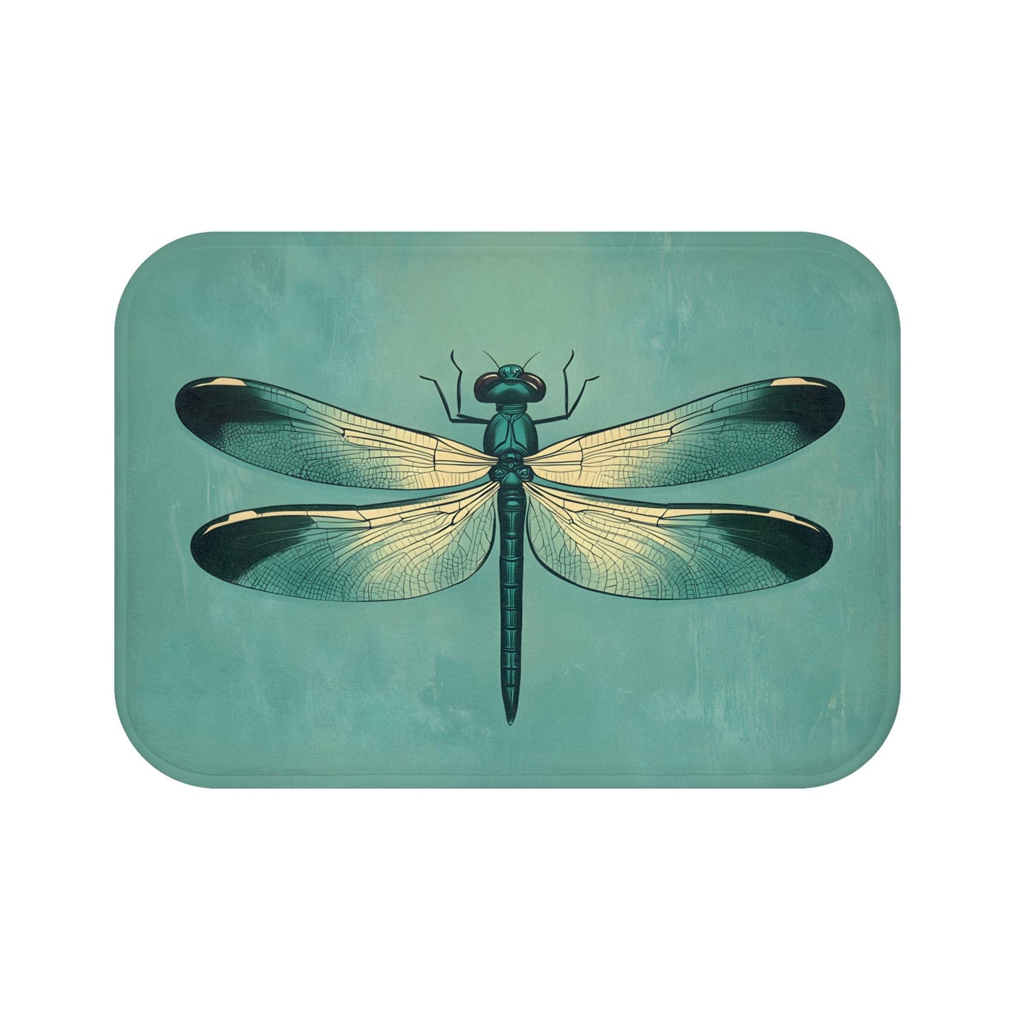 Dragonfly Bath Mat – Artistic Insect Bathroom Rug