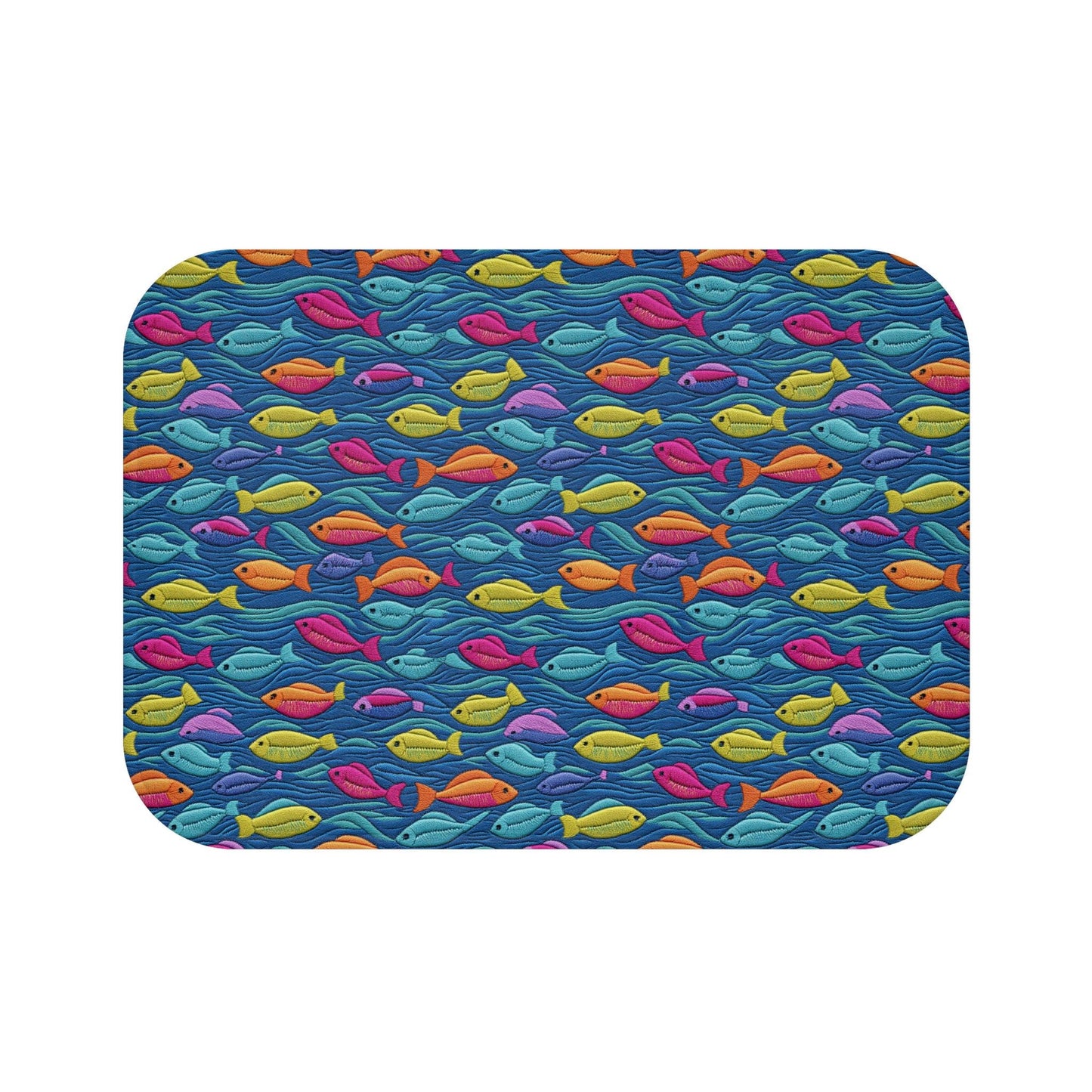 Colorful Fish Bath Mat – Ocean Theme Bathroom Decor
