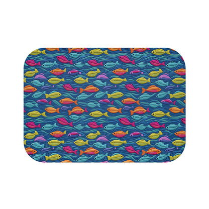 Colorful Fish Bath Mat – Ocean Theme Bathroom Decor
