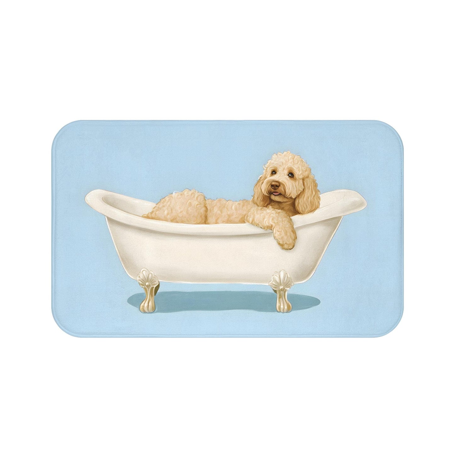 Goldendoodle Bath Mat – Cute Dog Bathroom Rug