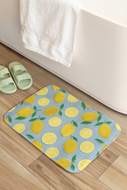 Lemon Bath Mat – Fresh Citrus Bathroom Decor