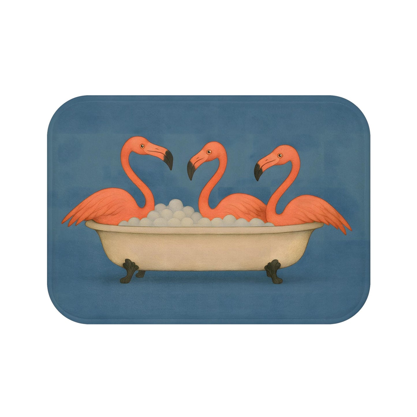 Flamingo Bath Mat – Funny Pink Bird Tropical Bathroom Rug
