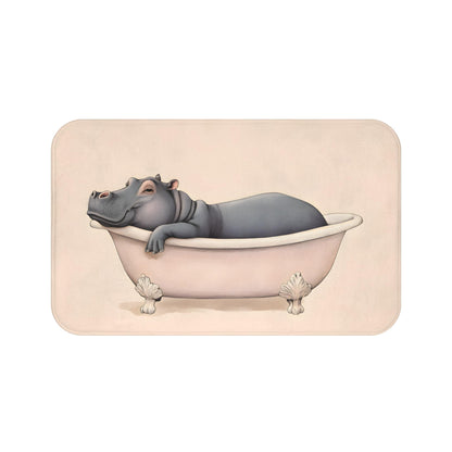Hippo Bath Mat – Cute Animal Bathroom Rug