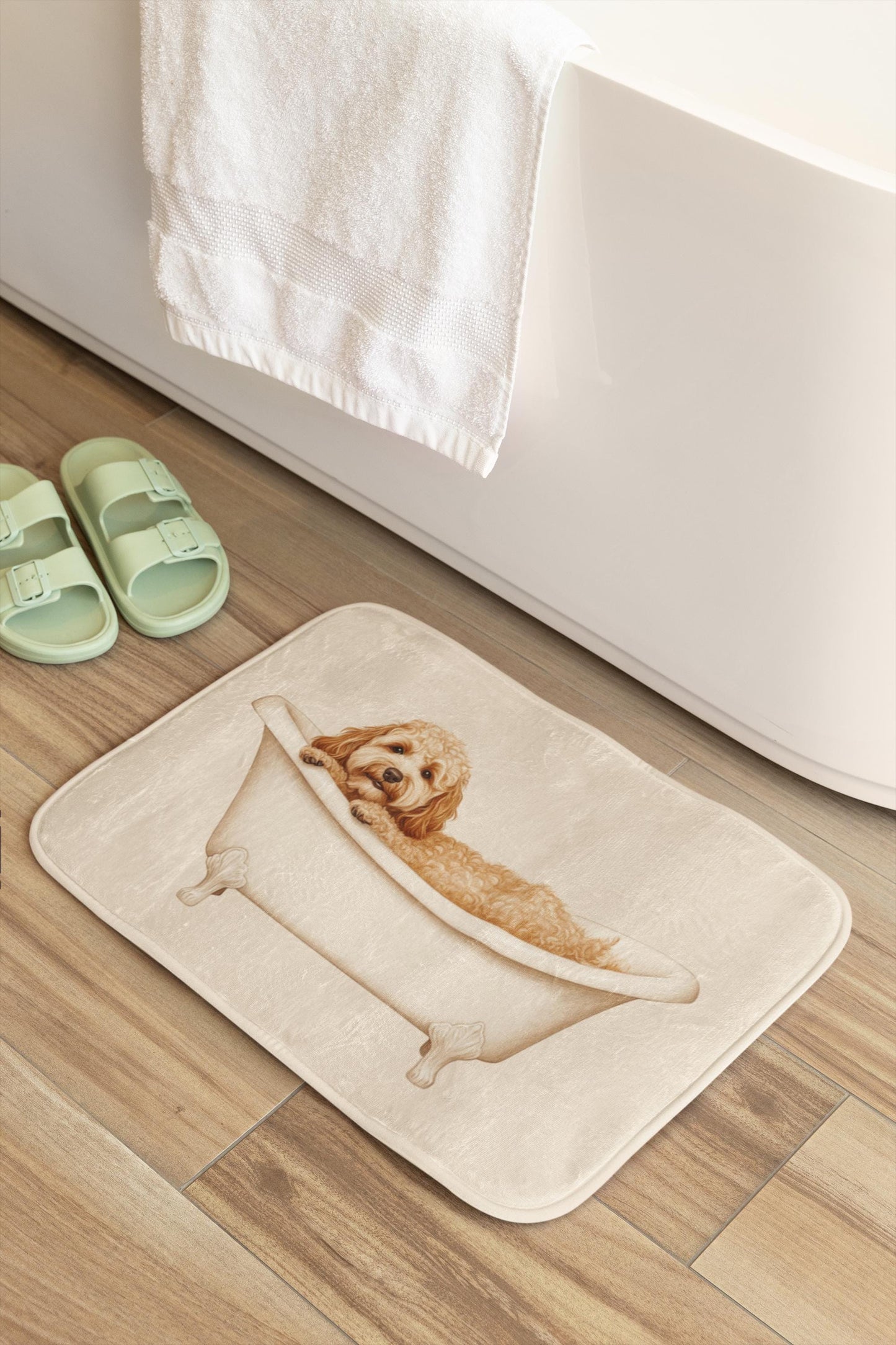 Cockapoo Bath Mat – Cute Puppy Dog Bathroom Rug
