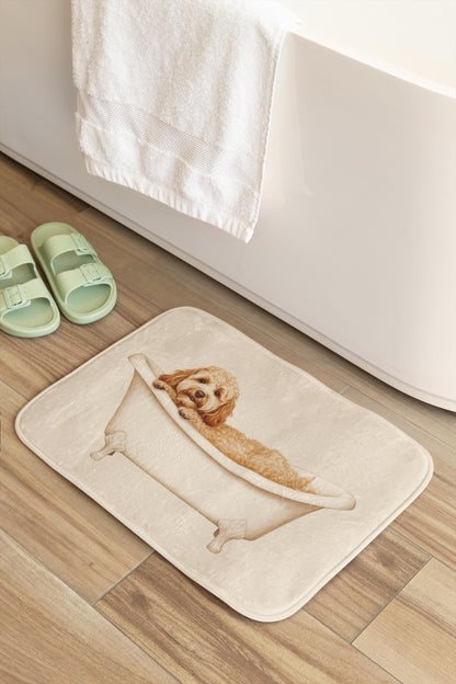 Cockapoo Bath Mat – Cute Puppy Dog Bathroom Rug