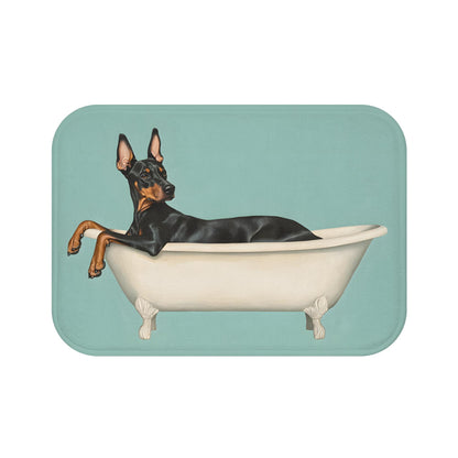 Doberman Bath Mat – Sleek Dog Lover Bathroom Rug