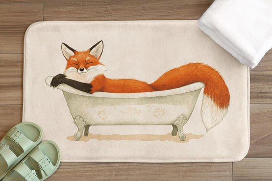 Fox Bath Mat – Woodland Animal Bathroom Rug