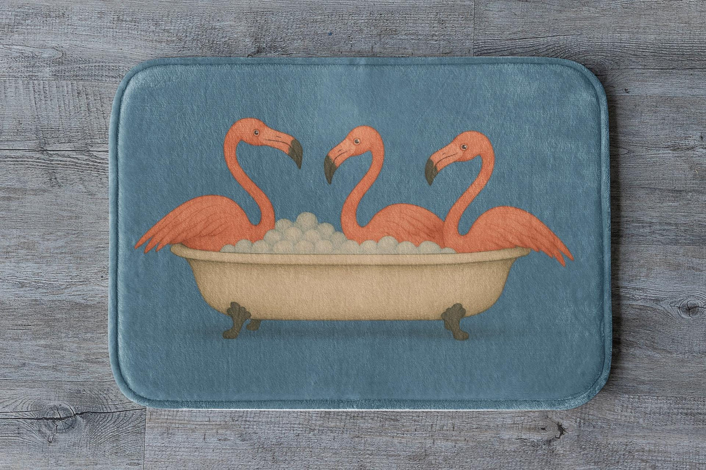 Flamingo Bath Mat – Funny Pink Bird Tropical Bathroom Rug