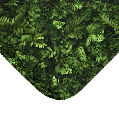 Moss Bath Mat – Green Botanical Bathroom Rug with Nature Design