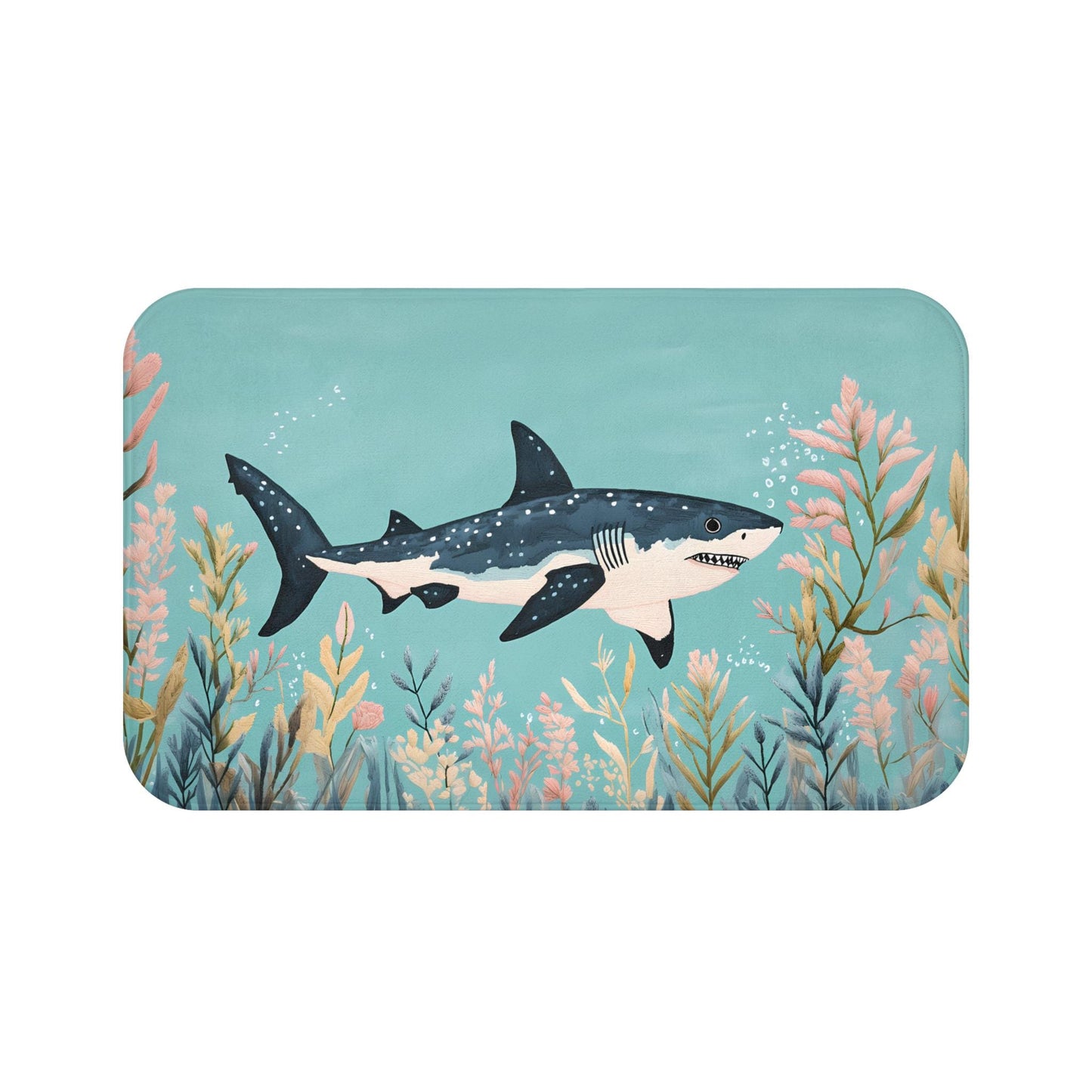 Shark Bath Mat – Nautical Ocean Bathroom Rug