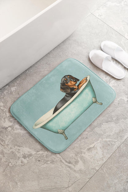 Cute Dachshund Bath Mat – Dog Lover Bathroom Decor