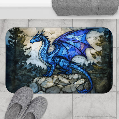 Blue Dragon Bath Mat – Fantasy Bathroom Decor