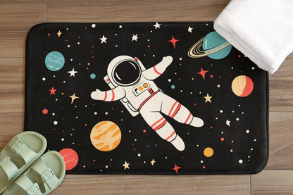 Astronaut Bath Mat – Outer Space Kids Bathroom Rug