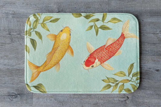 Koi Fish Bath Mat – Japanese Style Bathroom Rug