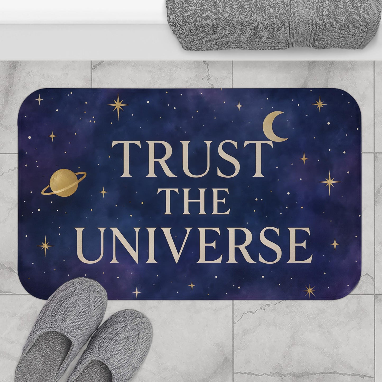 Trust the Universe Bath Mat – Spiritual Bathroom Rug