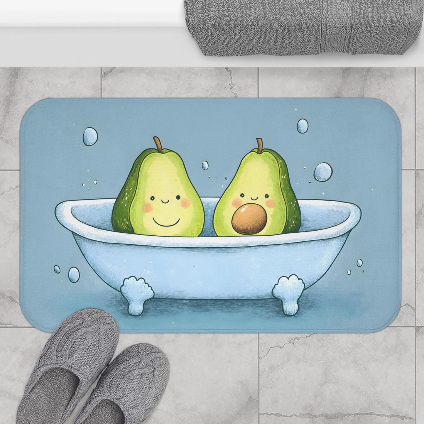 Avocado Bath Mat – Cute Fruit Bathroom Rug
