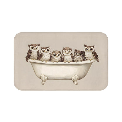 Owl Bath Mat – Woodland Animal Bathroom Rug