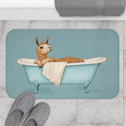 Llama Bath Mat – Cute Funny Animal Bathroom Rug