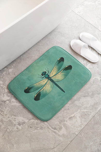 Dragonfly Bath Mat – Artistic Insect Bathroom Rug