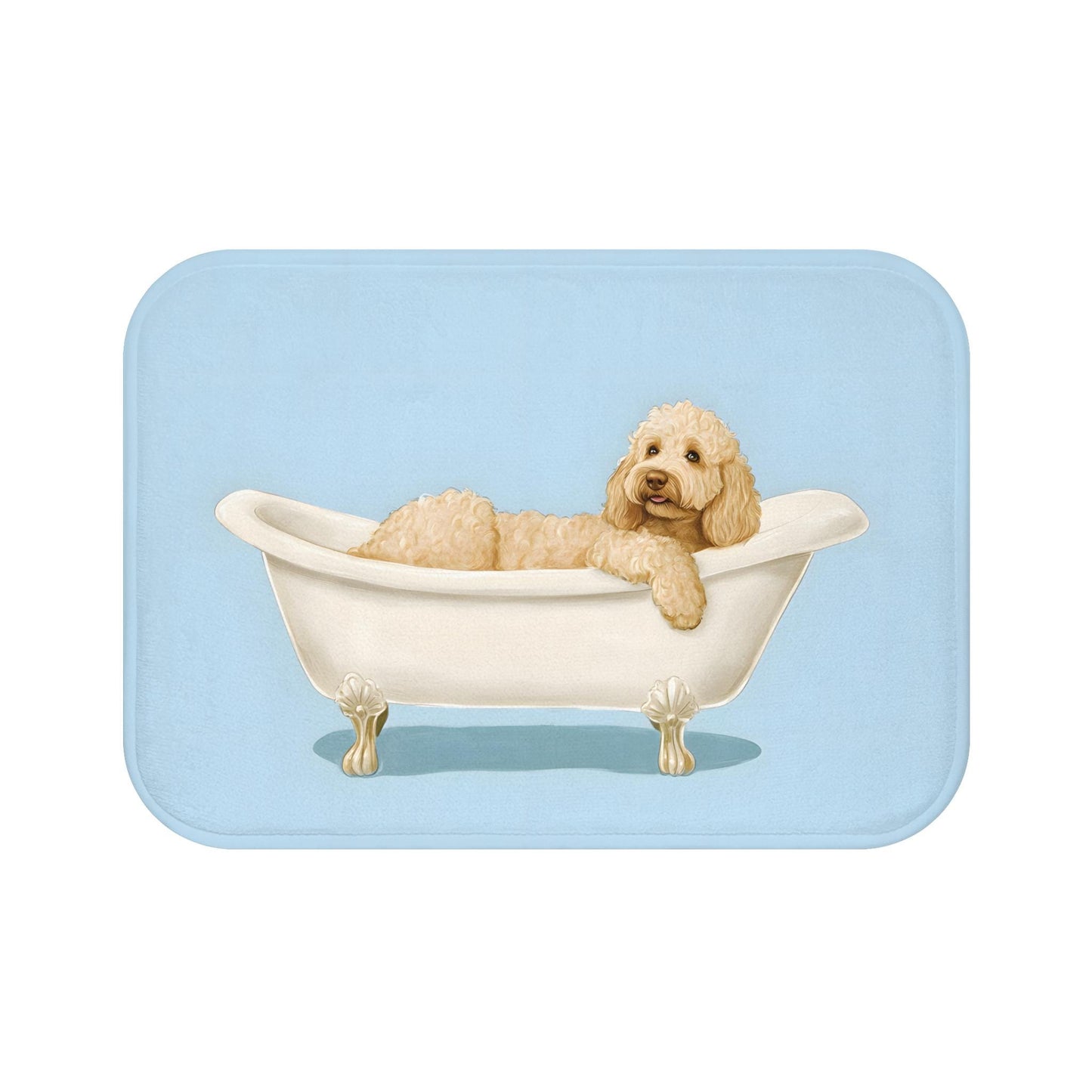Goldendoodle Bath Mat – Cute Dog Bathroom Rug