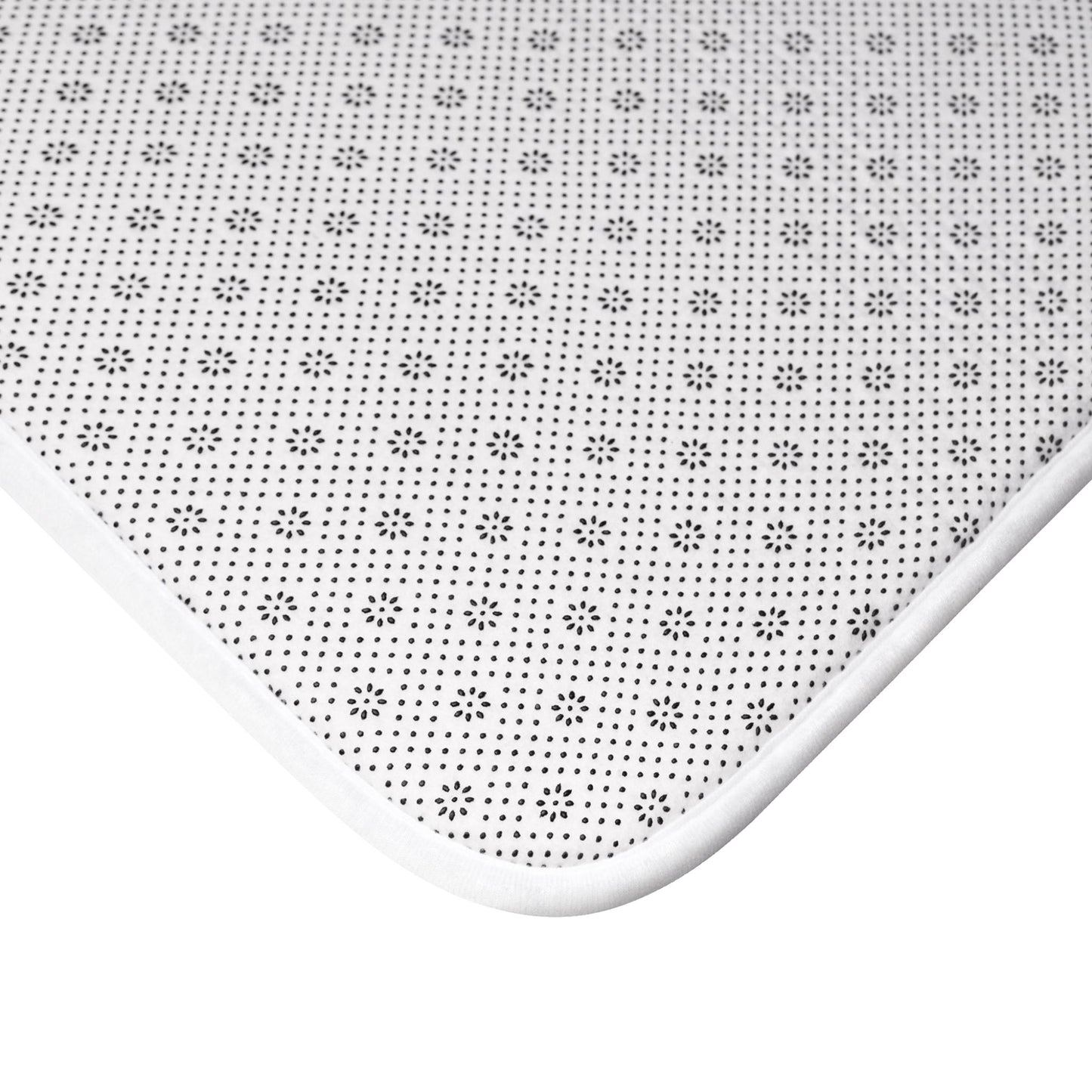 Blue Green Mandala Bath Mat – Boho Bathroom Rug with Sacred Geometry