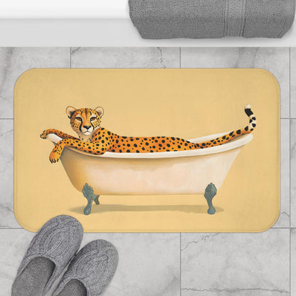 Cheetah Bath Mat – Wild Animal Print Bathroom Rug