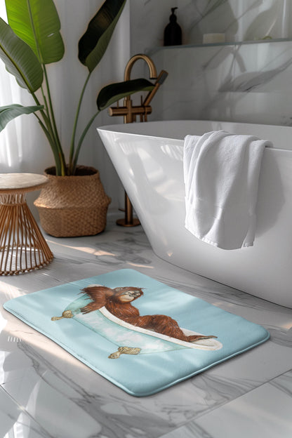 Orangutan Bath Mat – Funny Animal Bathroom Rug