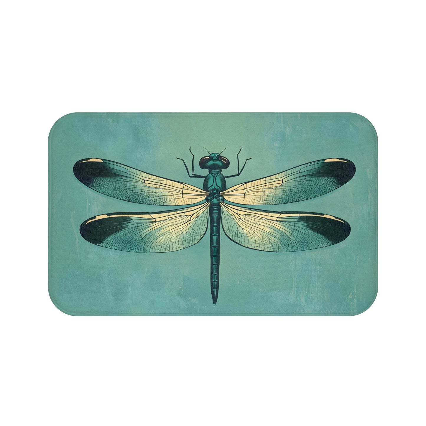 Dragonfly Bath Mat – Artistic Insect Bathroom Rug