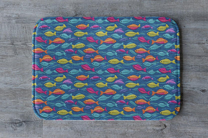 Colorful Fish Bath Mat – Ocean Theme Bathroom Decor