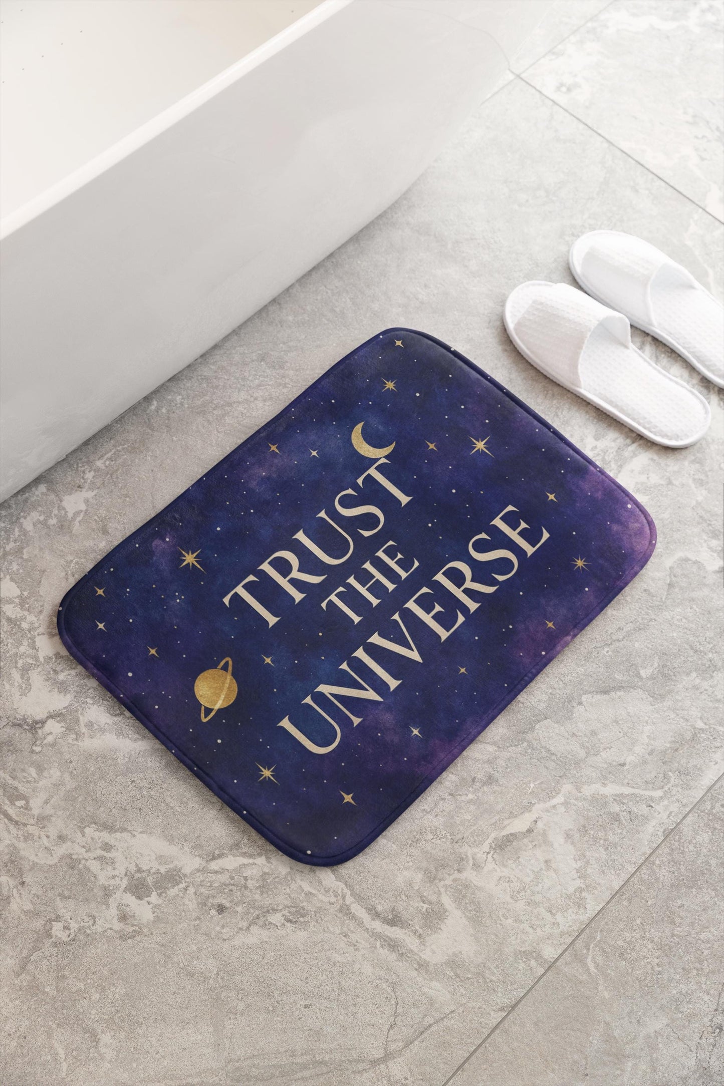 Trust the Universe Bath Mat – Spiritual Bathroom Rug