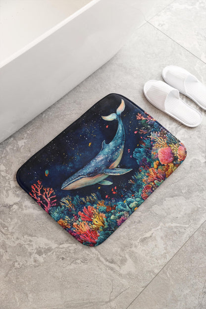 Whale Bath Mat – Nautical Ocean Bathroom Rug