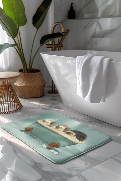 Hedgehog Bath Mat – Cute Woodland Animal Rug
