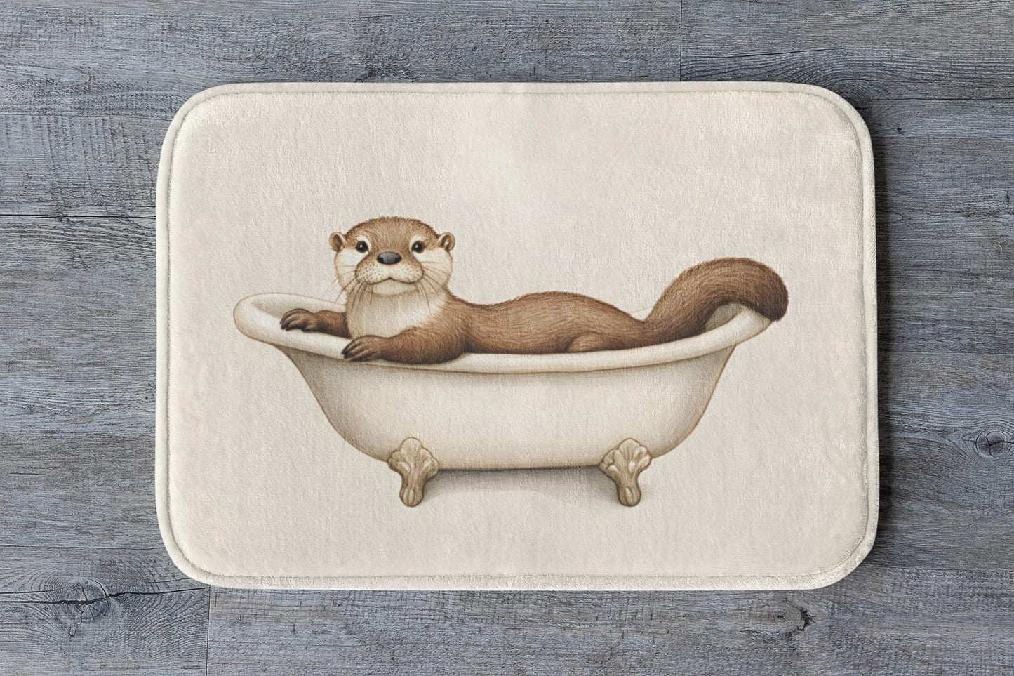 Otter Bath Mat – Playful Animal Bathroom Rug