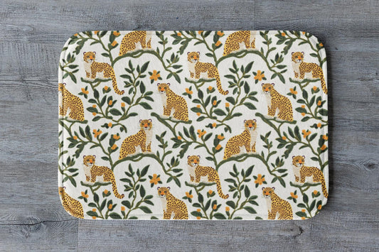 Leopard Bath Mat – Chic Animal Print Bathroom Rug