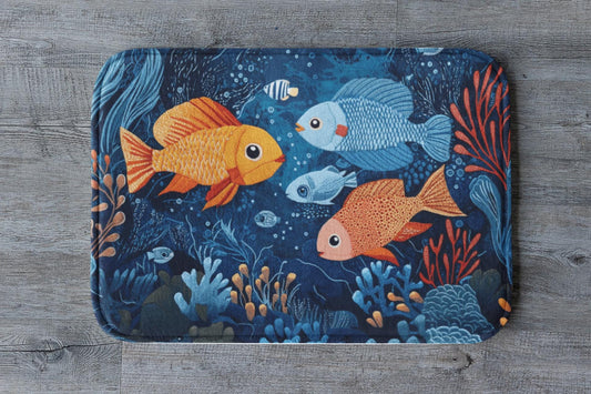 Colorful Fish Bath Mat – Underwater Ocean Theme Rug