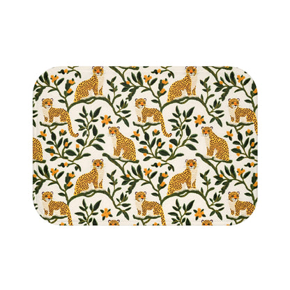 Leopard Bath Mat – Chic Animal Print Bathroom Rug